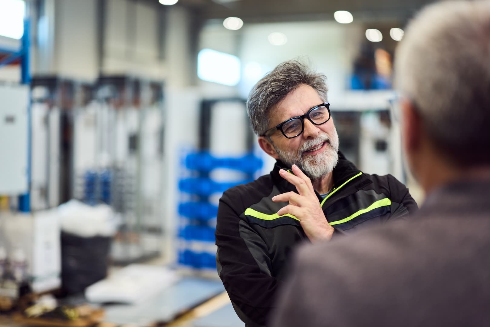 Service technician using automation software